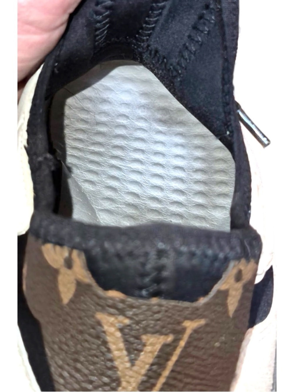 Louis Vuitton White and Black Men's Athletic Sneakers - Picture 9 of 10
